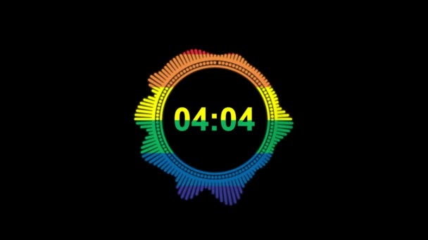 Fünf Minuten Countdown Mit Lgbt Flagge — Stockvideo