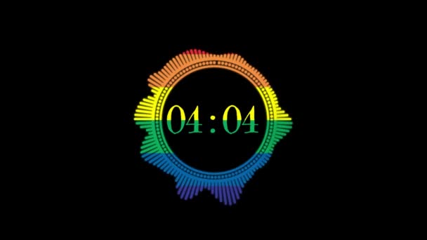 Vijf Minuten Aftellen Met Pride Flag Van Lgbt — Stockvideo