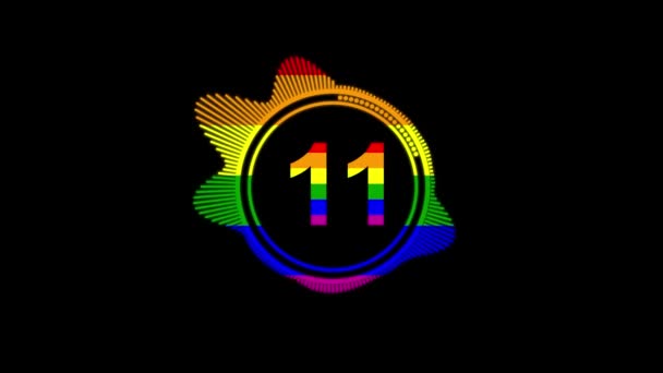 Minuts Timer Med Pride Flag Hbtq — Stockvideo