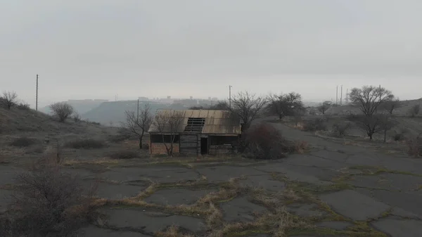 Casa Abandonada Fores Nevando — Fotografia de Stock