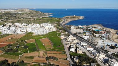 Güzel Malta Valletta, Akdeniz kıyısında.