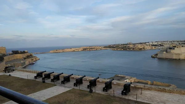 Krásná Malta Valletta Blízkosti Středozemního Moře — Stock fotografie