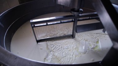 Çağdaş Fabrika, Süt İşleme ve Peynir Üretimi, Yiyecek Üretim Hattı, Endüstriyel Tarım ve Süt Ürünleri Konsepti ile Peynir Üretimi