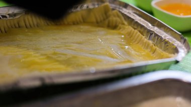 Fırın Çalışma Süreci. Profesyonel Fırın Mutfağında Tatlı Kek İşlemi Yapıyorum. Fırıncıların çalıştığı Sweets Pastanesi Üretim Süreci. Şekerleme Üretimi ve Endüstriyel Pasta Hazırlığı. Hamur ve Tatlı Yapımı Konsepti.