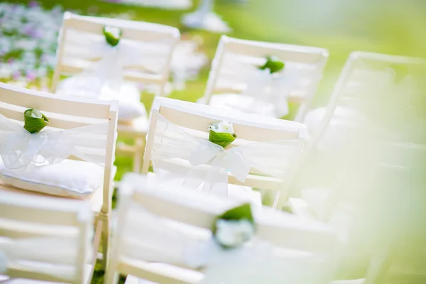 Wedding setup detail in garden (Vintage Style) — Stock Photo, Image