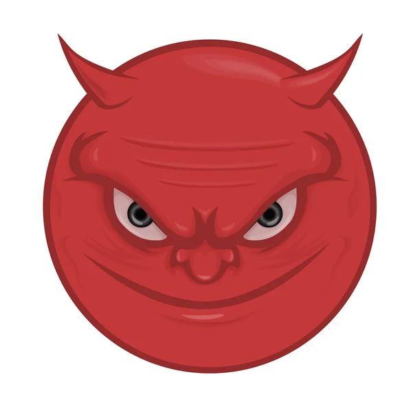 Devil Emoticon Face — Stock Vector
