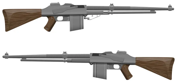 Browning Rkm Ilustración Vectorial Las Armas Utilizadas Levantamiento Varsovia 1944 — Vector de stock