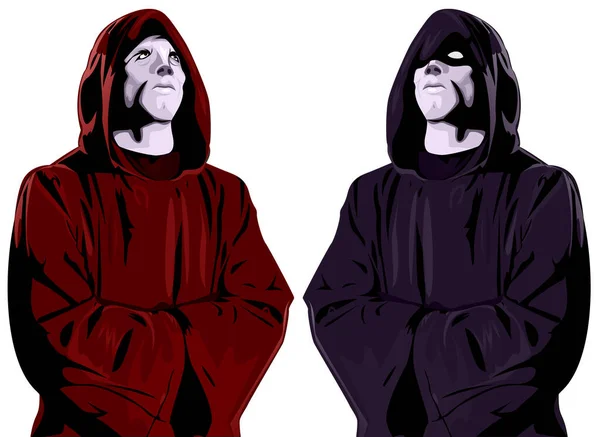 Satanistlerin İllüstrasyonu - Şeytanın Chil 'i, Vektör herhangi bir kullanım için izole edilmiş arka plan