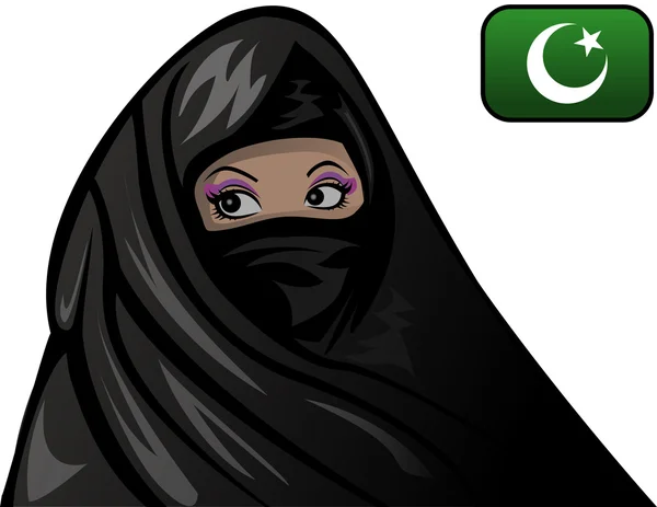Islamische Frau — Stockvektor