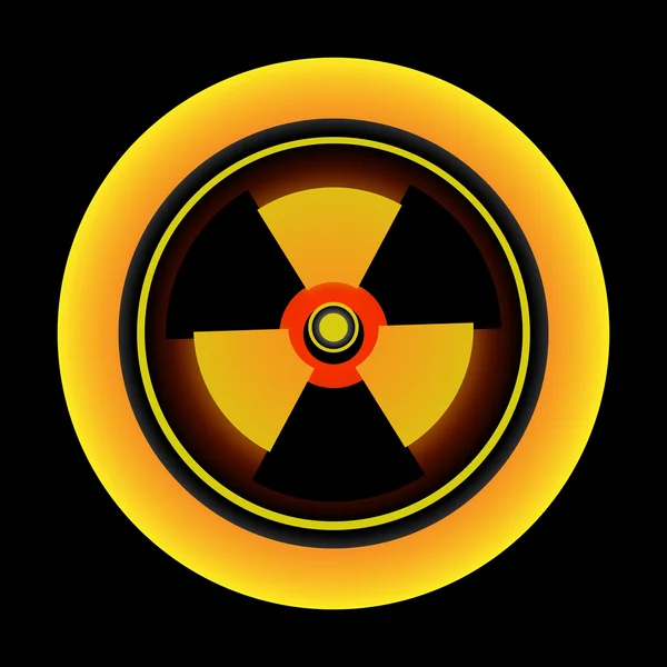 Atom Button — Stock Vector