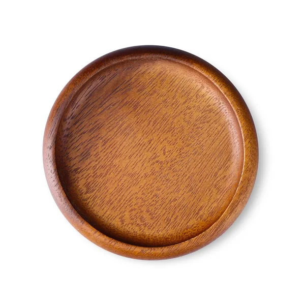 Brown Wooden Cup Ізольований Білому Тлі Обрізаною Стежкою — стокове фото