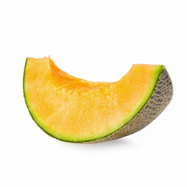 Japanese melons, honey melon or cantaloupe isolated on white background.