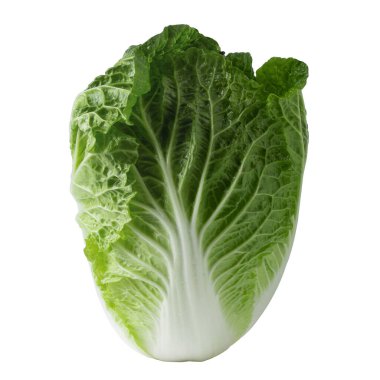 Beyaz arka planda taze Çin lahanası..