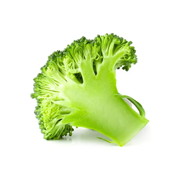 Fresh Broccoli Blocks Cooking Isolated White Background — Stock Photo, Image