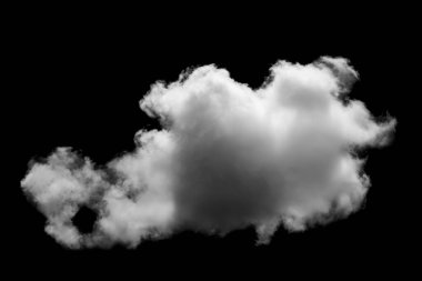 Siyah zemin üzerindeki beyaz bulutların gerçek bulutları vardır. Beyaz bulut, siyah arka planda izole olmuş gerçekçi bir bulut. Beyaz tüylü kümülüs bulutu siyah arkaplanda izole edilmiş.