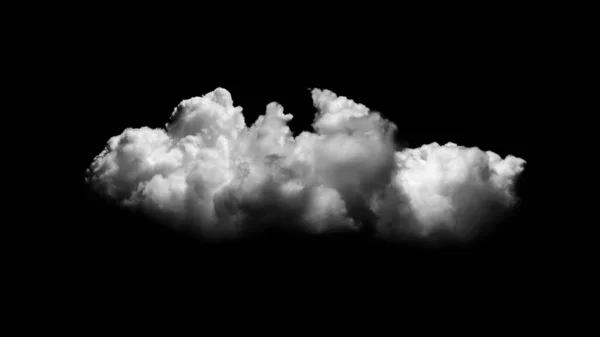 Raccolte Nuvole Bianche Separate Uno Sfondo Nero Hanno Nuvole Reali — Foto Stock