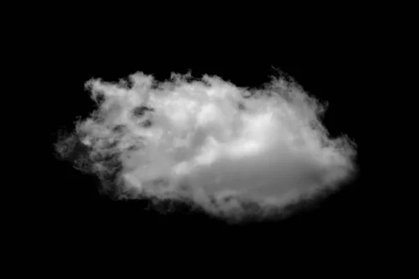 Колекції Окремих Білих Хмар Чорному Тлі Мають Справжні Хмари Біла — стокове фото