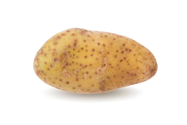 Patatas Frescas Crudas Aisladas Sobre Fondo Blanco —  Fotos de Stock