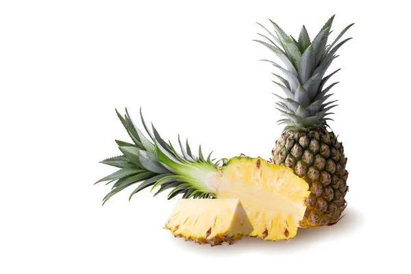 Pineapple Fruit Pineapple Slices Isolated White Background — Stock Photo, Image