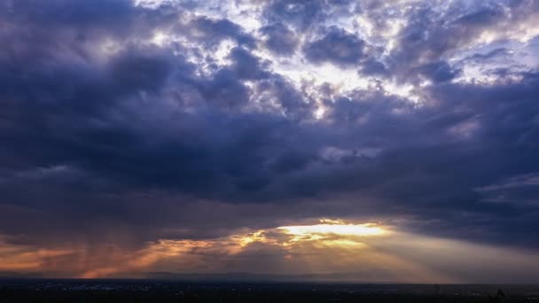 Time Lapse Colorido Céu Dramático Com Nuvem Sunrise Sky Com — Vídeo de Stock