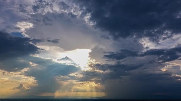 Time Lapse Colorido Céu Dramático Com Nuvem Sunrise Sky Com — Vídeo de Stock