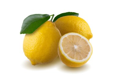 Alfa arkaplanda limon meyvesi izole