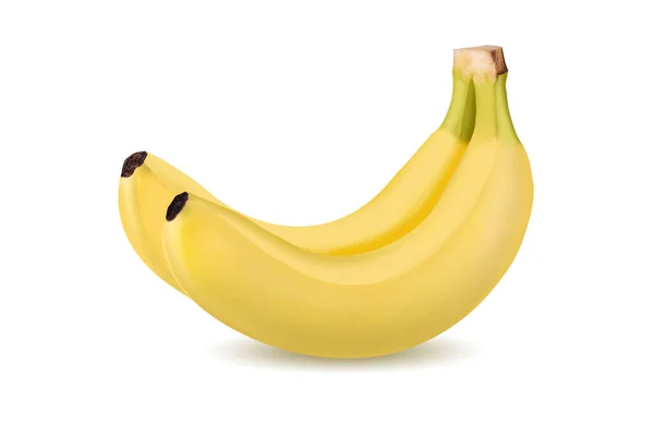Fructe Banane Izolate Fundal Alb — Fotografie, imagine de stoc