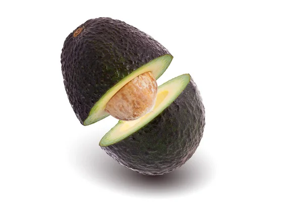 Avocado Fresco Isolato Sfondo Bianco — Foto Stock