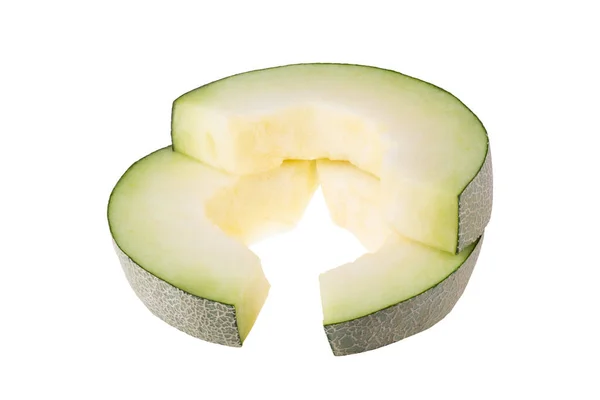 Řez Melounu Izolovaný Bílém Pozadí — Stock fotografie