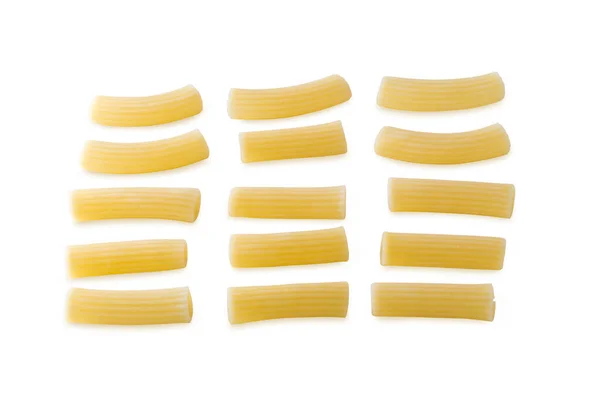 Traditionele Italiaanse Pasta Kook Tot Gekookt Geïsoleerd Witte Achtergrond — Stockfoto