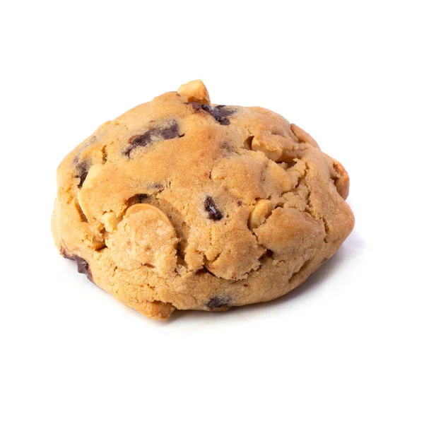 Chocolate Chip Cookie Isoliert Auf Weißem Hintergrund — Stockfoto