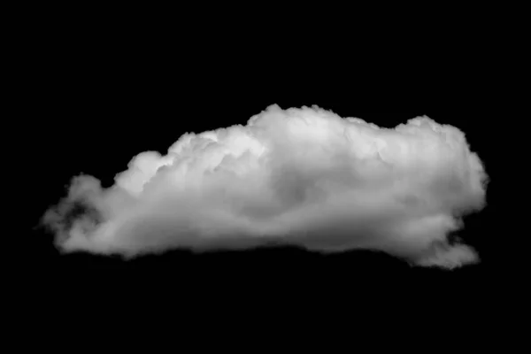 Колекції Окремих Білих Хмар Чорному Тлі — стокове фото