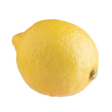 Sarı limon beyaz arkaplanda izole.