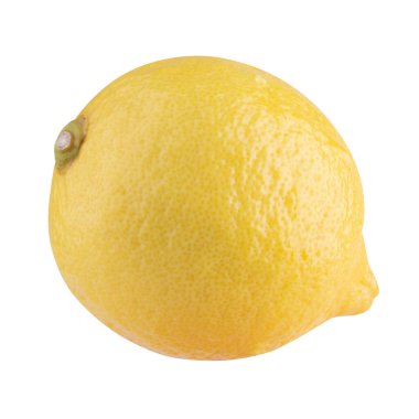 Sarı limon beyaz arkaplanda izole.