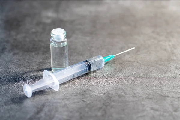 Vaccin Och Spruta För Injektion Det Används För Förebyggande Immunisering — Stockfoto