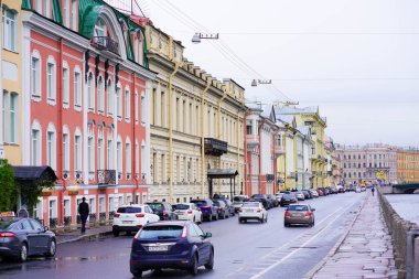 1.07.2021 Russia St. Petersburg View of the Moyka river