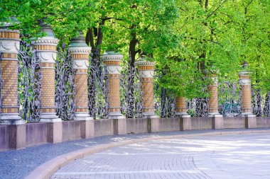 fence columns Cathedral of the Savior on blood. Cathedral of the Resurrection. architecture. museums. Russian cities