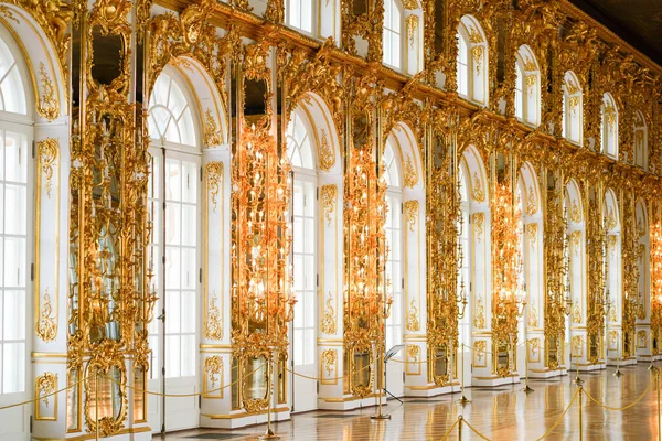 2021 Rússia São Petersburgo Interior Salão Palácio Catherine Tsarskoe Selo — Fotografia de Stock