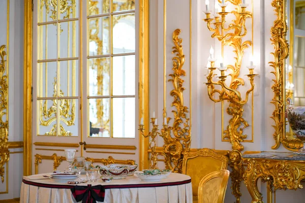 2021 Rusia San Petersburgo Interior Sala Catherine Palace Tsarskoe Selo — Foto de Stock