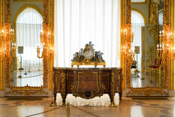 2021 Russie Saint Pétersbourg Intérieur Salle Catherine Palace Tsarskoe Selo — Photo