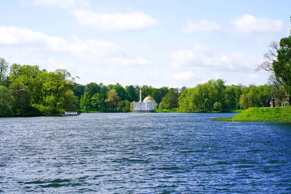 2021 Rússia São Petersburgo Vista Parque Catherine Big Pond Tsarskoe — Fotografia de Stock
