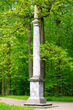 07.01.2021 Rusya St. Petersburg. Catherine Park 'taki Morey Sütunu, Tsarskoe Selo, Puşkin