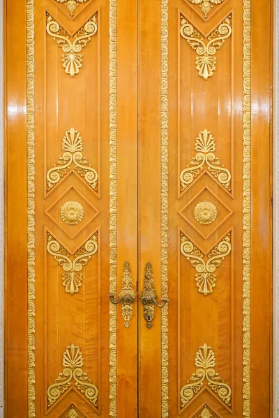 Puertas Madera Antiguas Con Cerradura Palacio Elagin — Foto de Stock