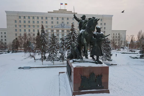 Rostov Don Monument Voor Ruiters Raden Opbouw Van Het Bestuur — Stockfoto