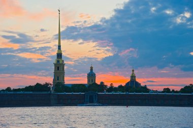 St. Petersburg - Peter ve Paul Kalesi 'nin manzarası. 