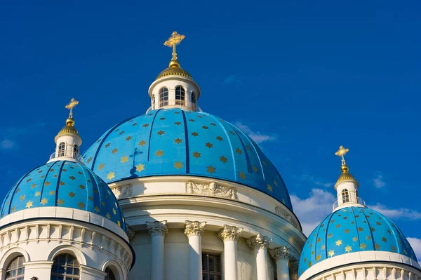 Domes Trinity Izmailovsky Cathedral Szentpétervár — Stock Fotó