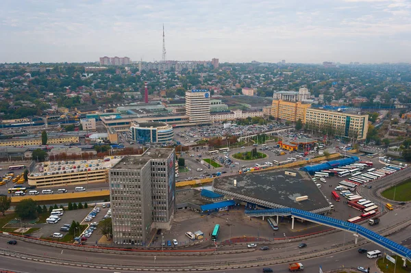 Rostov Don Tren Stasyonu Meydanı Otobüs Stasyonu Tren Stasyonu — Stok fotoğraf