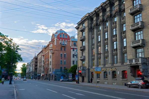 Petrohrad Kamennoostrovský Výhled Večer — Stock fotografie