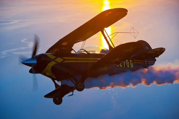 Rostov Don Världsmästare Aerobatik Chmal Utför Demonstrationsflygning Ett Pitts S2B — Stockfoto