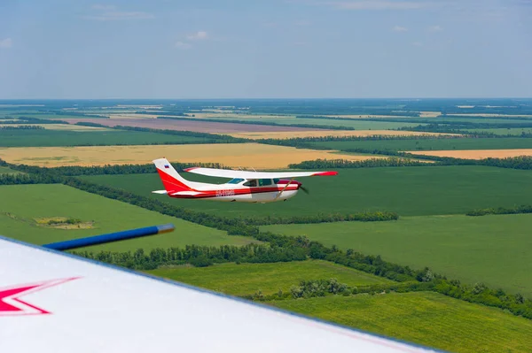 Cessna 182 Skylane Flykt Fotografering Från Yak — Stockfoto